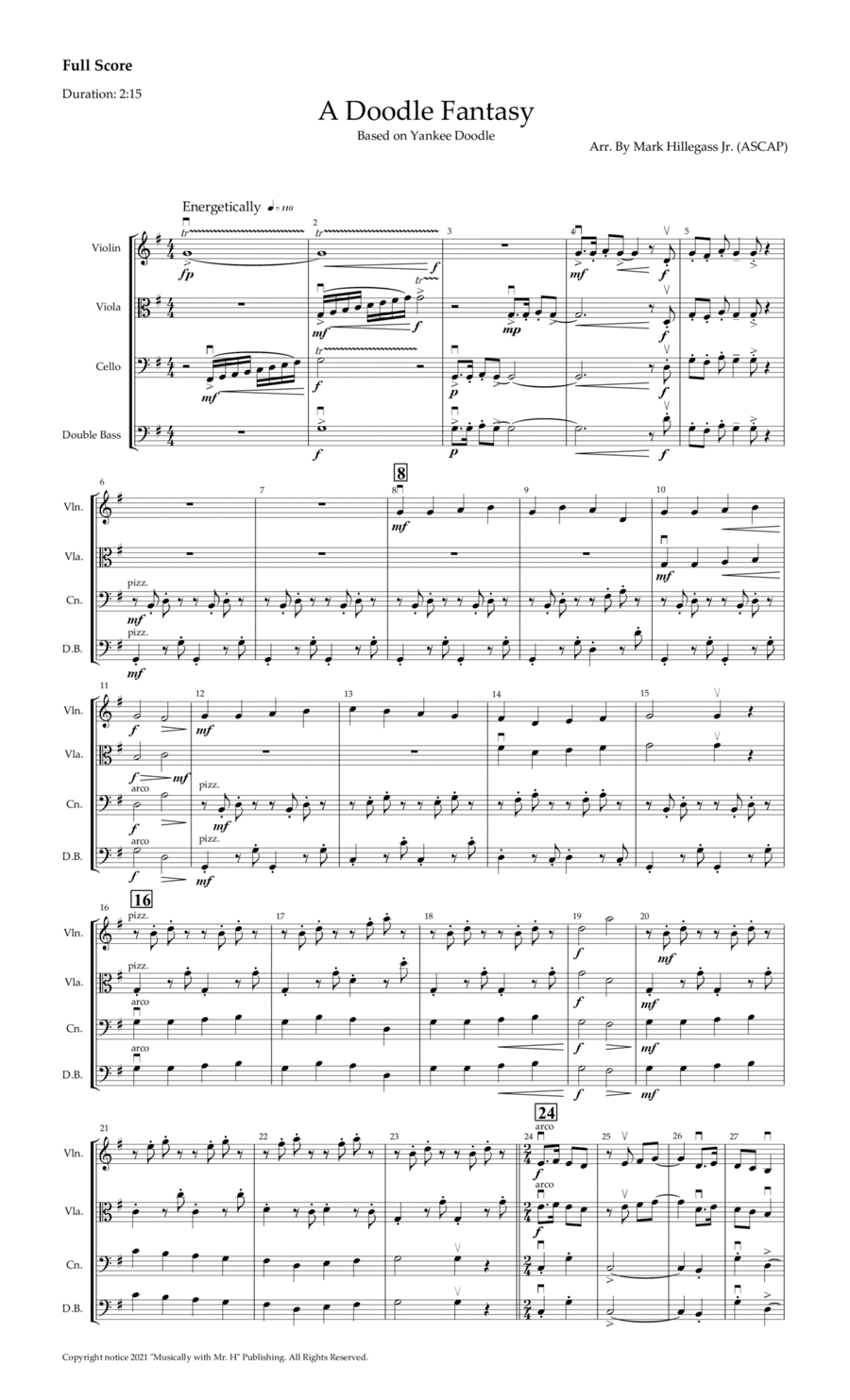 A Doodle Fantasy (arr. Mark Hillegass Jr.)