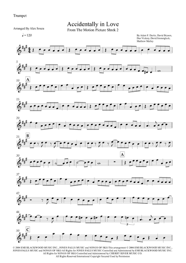 Accidentally In Love (arr. Alex Souza)