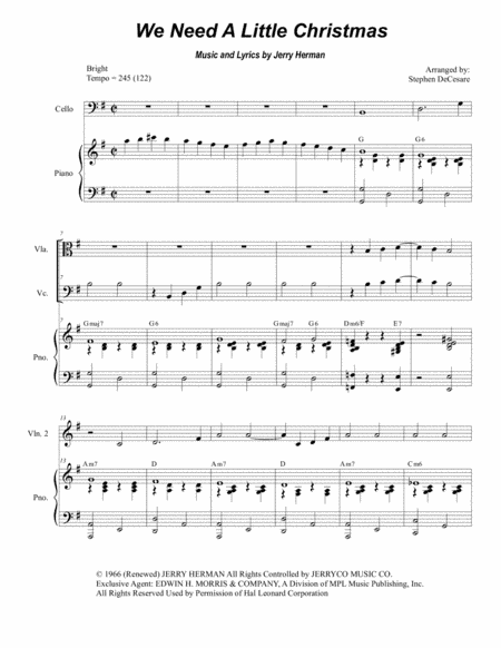 We Need A Little Christmas (arr. Stephen DeCesare)