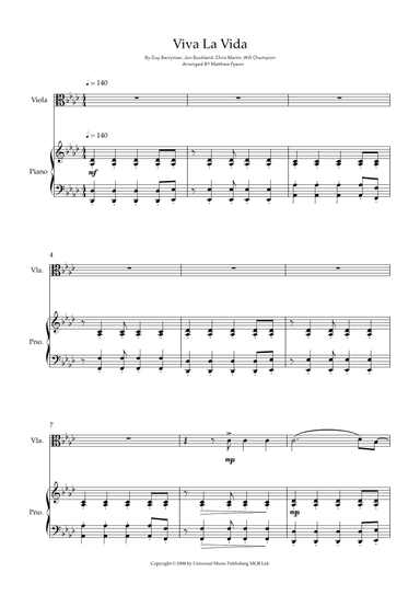 Viva La Vida (arr. Matthew pyeon)