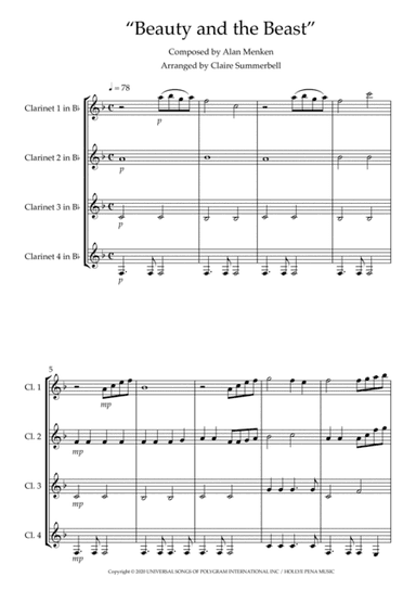 Beauty And The Beast (arr. Claire Summerbell)