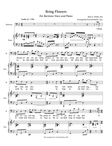 Bring Flowers (arr. Konrad Harley)