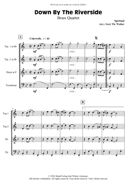 Down By The Riverside (arr. Gert Th. Walter)