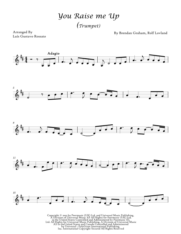 You Raise Me Up (arr. Luís Gustavo Rossato)