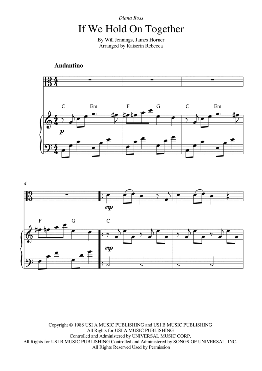 If We Hold On Together (arr. Kaiserin Rebecca)