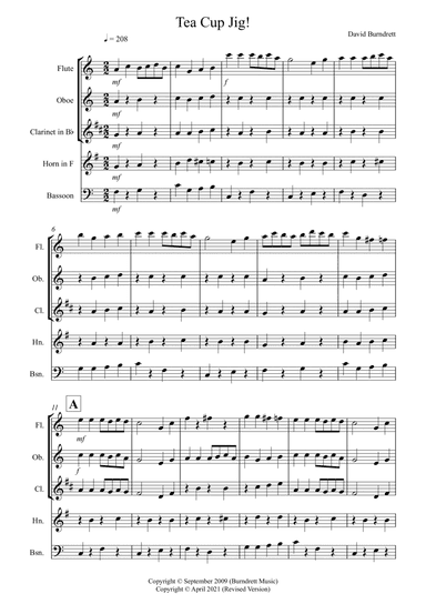 Tea Cup Jig! for Wind Quintet