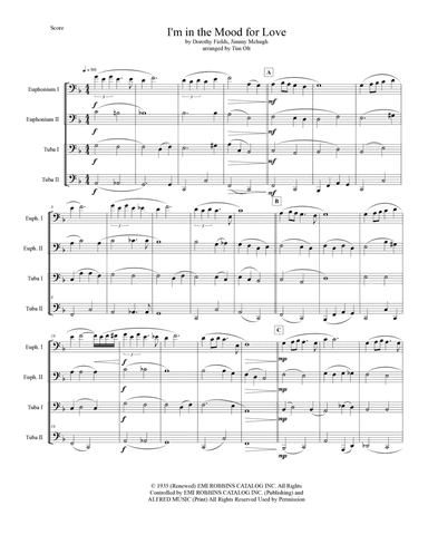 I'm In The Mood For Love (arr. Tim Olt)