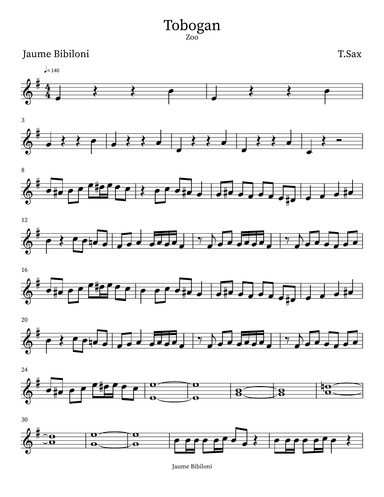 Tobogan (arr. Jaume Bibiloni Terrasa)