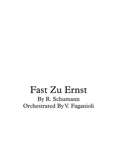 Fast Zu Ernest (arr. Valdeci Faganioli)