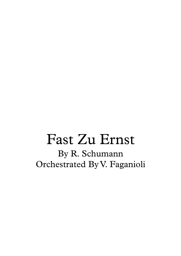 Fast Zu Ernest (arr. Valdeci Faganioli)