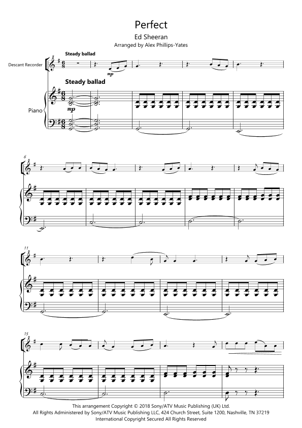 Perfect (arr. Alex Phillips-Yates)