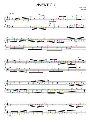 J.S. Bach - Invention 1 (piano sheet) (arr. Music-holley)