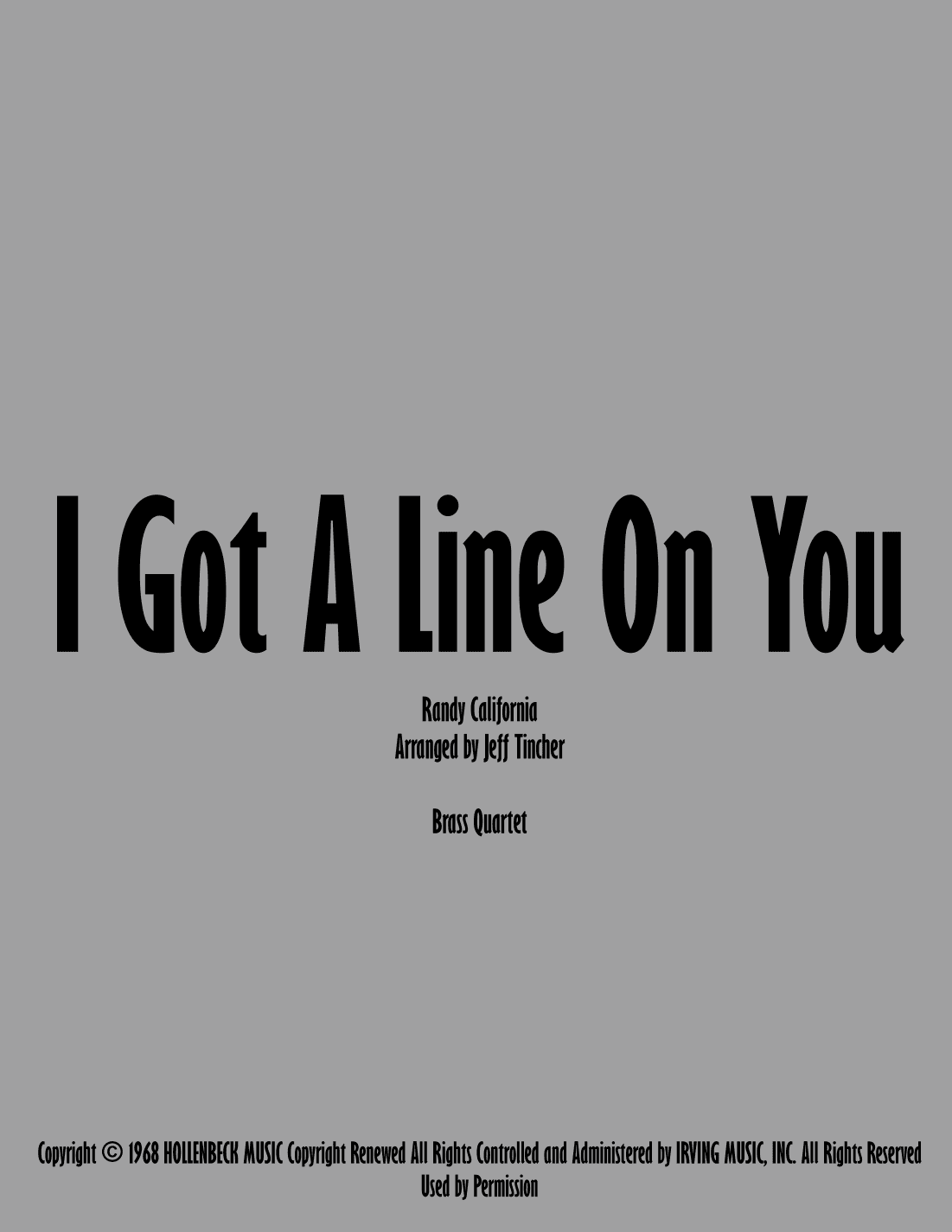 I Got A Line On You (arr. Jeff Tincher)