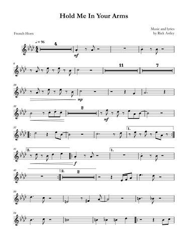 Hold Me In Your Arms (arr. David Lartey)