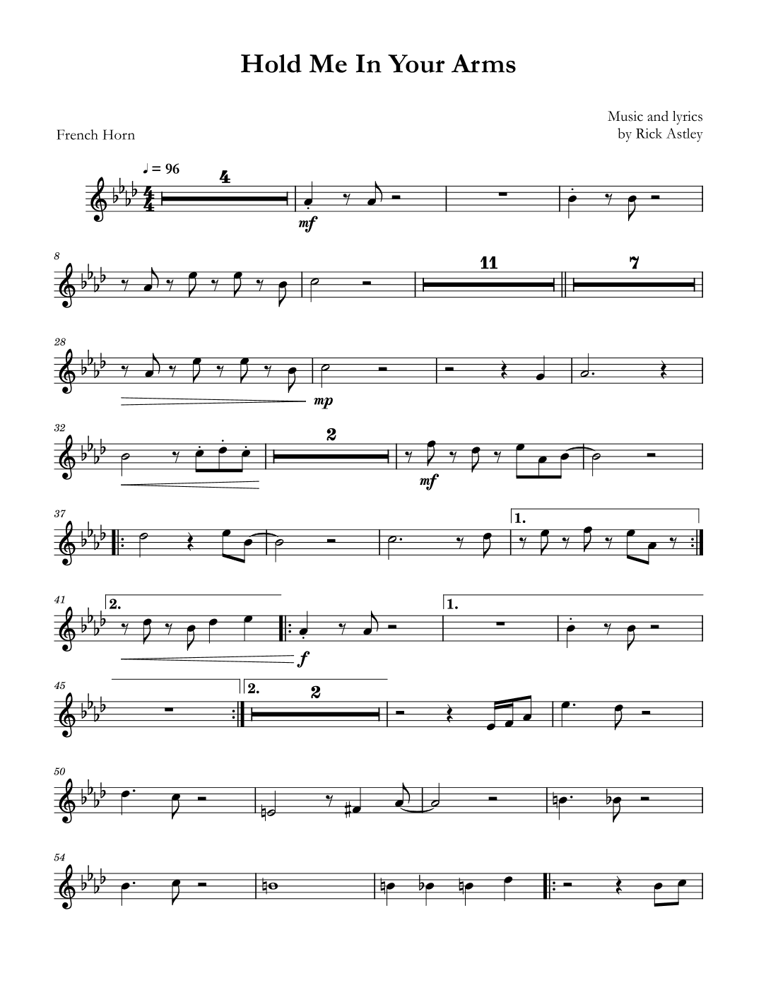 Hold Me In Your Arms (arr. David Lartey)