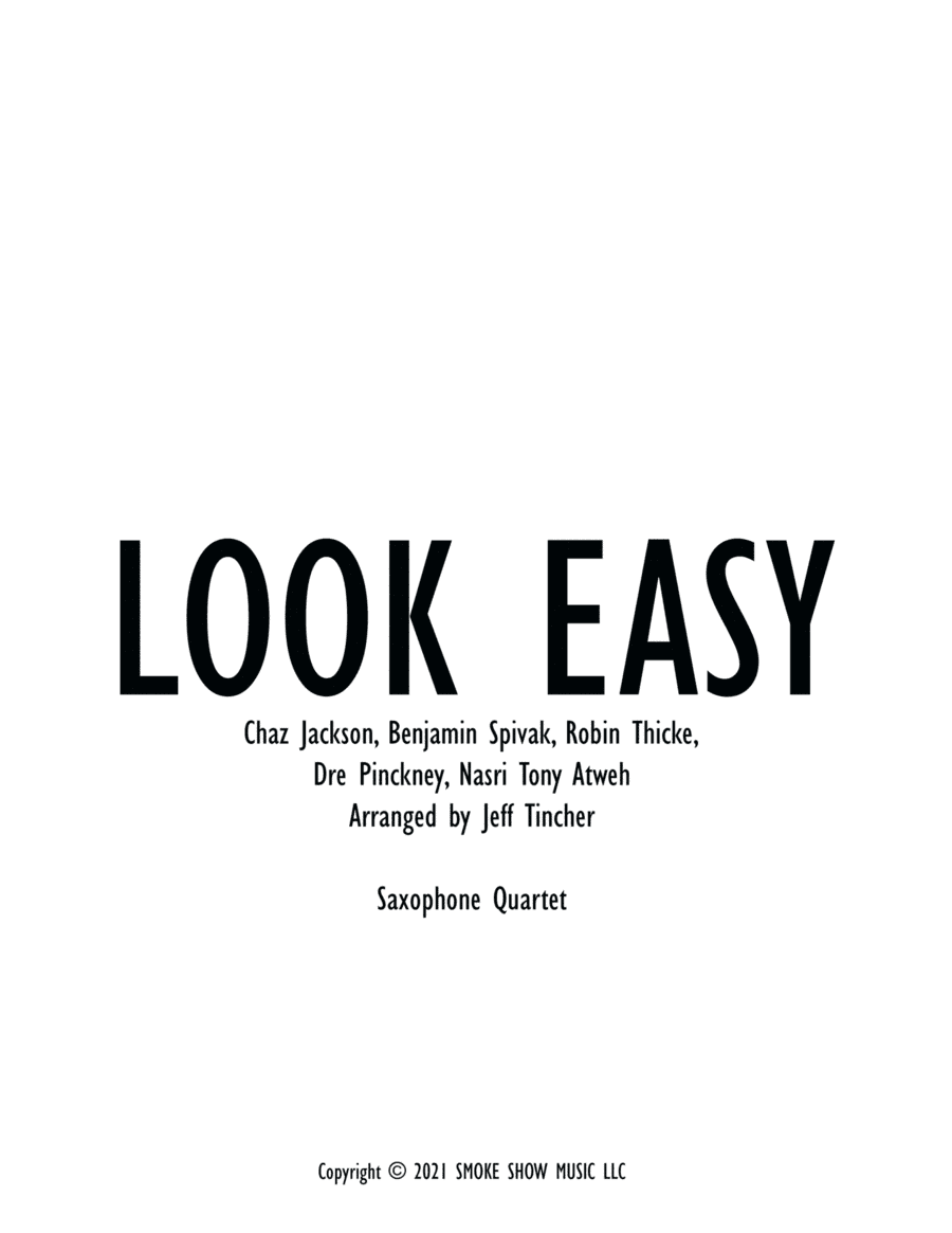 Look Easy (arr. Jeff Tincher)