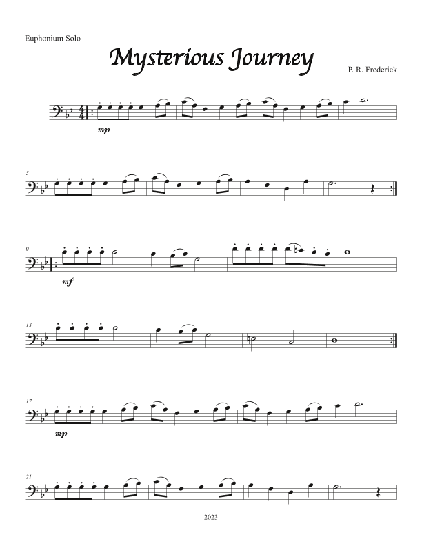 Mysterious Journey (Euphonium Solo)