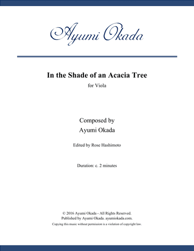 In the Shade of an Acacia Tree for Viola