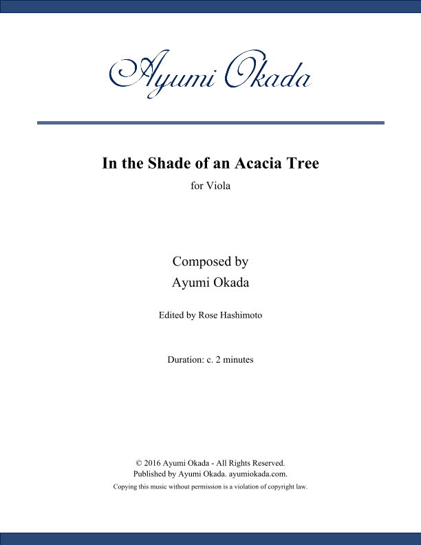 In the Shade of an Acacia Tree for Viola