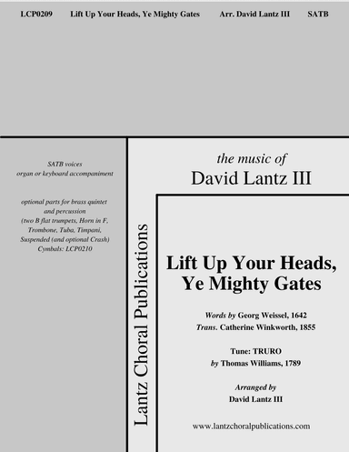 Lift Up Your Heads, Ye Mighty Gates (arr. David Lantz III)
