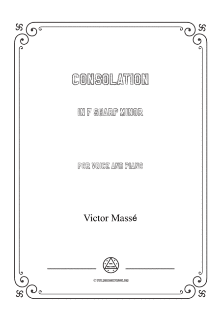 Masse-Consolation in f sharp minor,for Voice and Piano (arr. MSM)