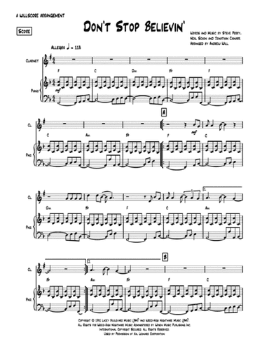 Don't Stop Believin' (arr. Andrew Will)
