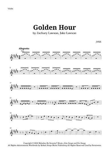 Golden Hour (arr. Langanho)