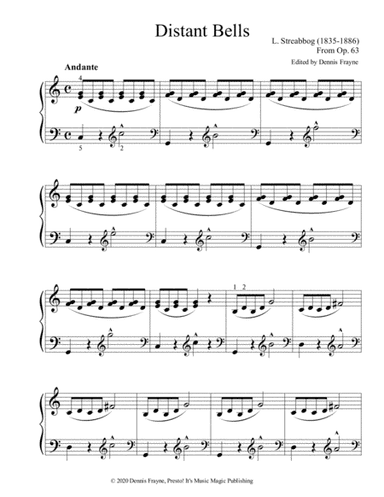 Distant Bells (Op. 63, No. 6) (arr. Presto! It's Music Magic Publishing)