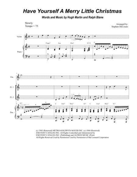Have Yourself A Merry Little Christmas  from MEET ME IN ST. LOUIS (arr. Stephen DeCesare)