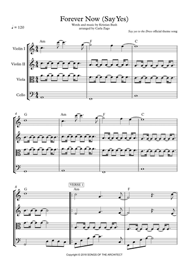 Forever Now (say Yes) - Score Only (arr. Carla Zago)