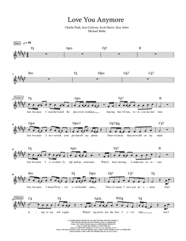 Love You Anymore (arr. C Lee)