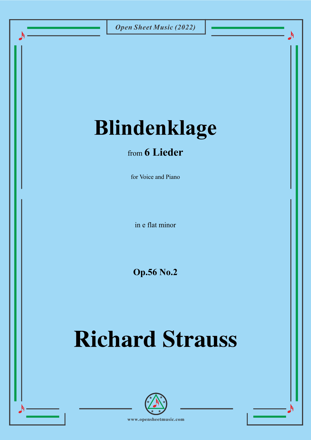 Richard Strauss-Blindenklage,in e flat minor (arr. OSM Press)
