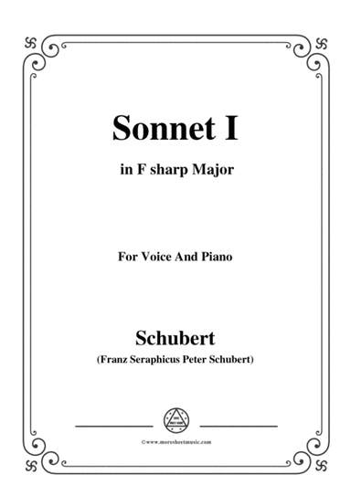 Schubert-Sonnet I in F sharp Major,for voice and piano (arr. MSM)