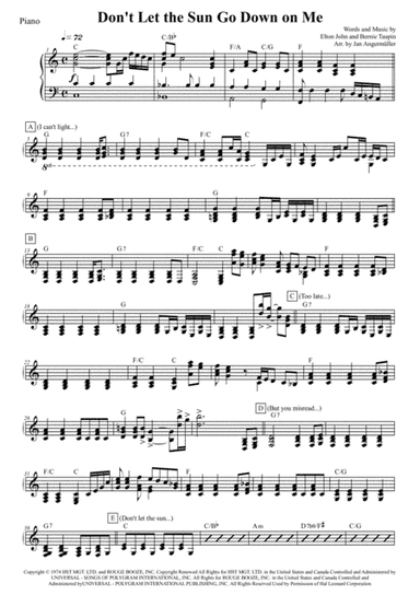 Don't Let The Sun Go Down On Me (arr. Jan Angermüller)