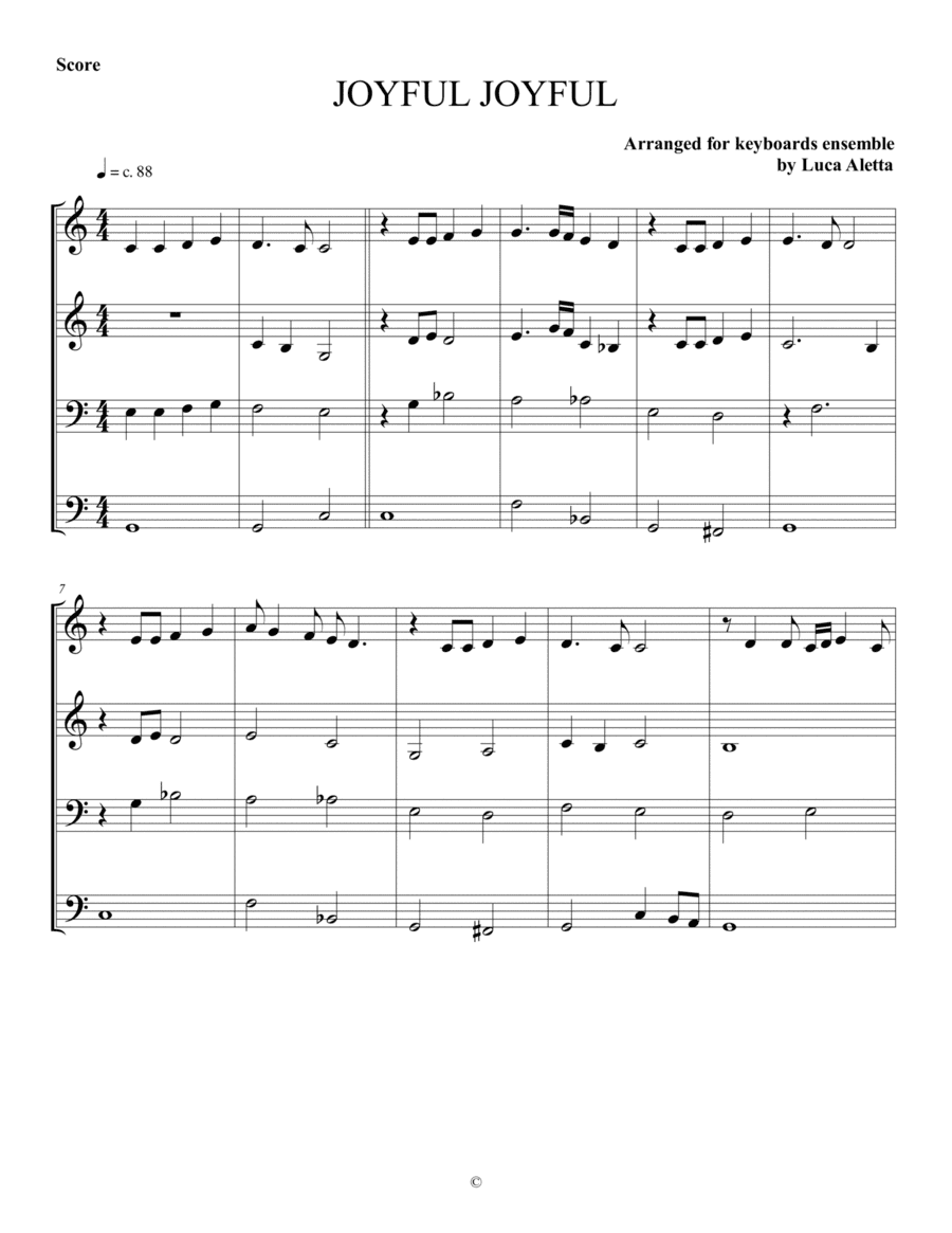 Joyful, Joyful (arr. Luca Aletta)