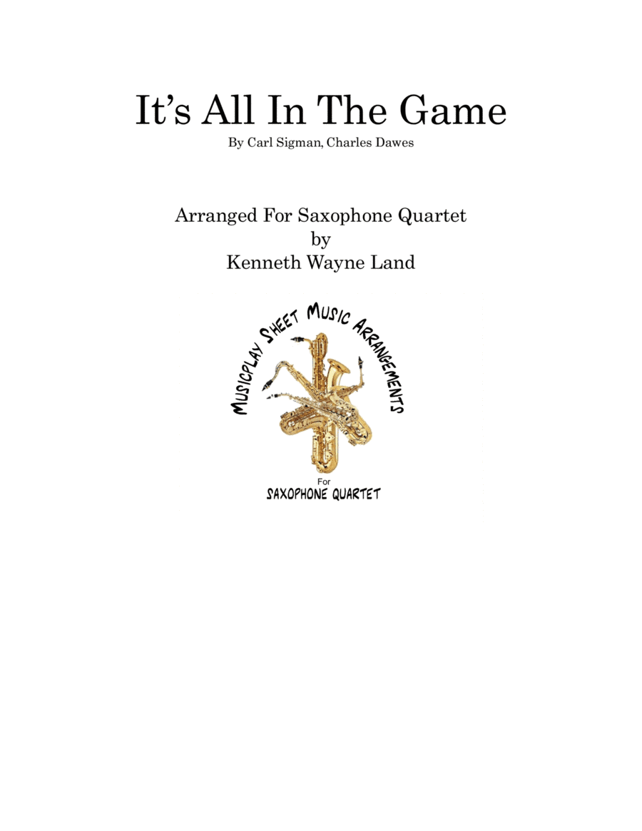 It's All In The Game (arr. Kenneth Wayne Land)
