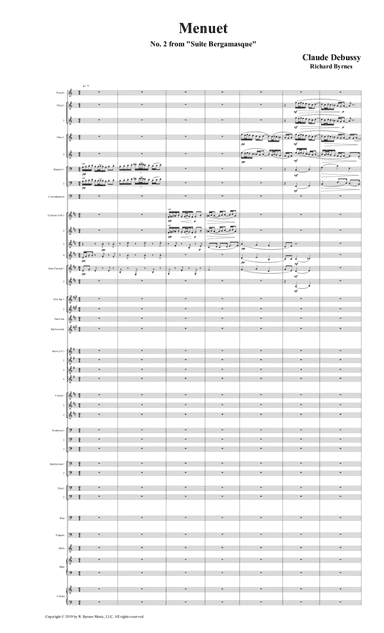 Suite Bergamasque, No. 2 Menuet (Symphonic Band) (arr. Richard Byrnes)