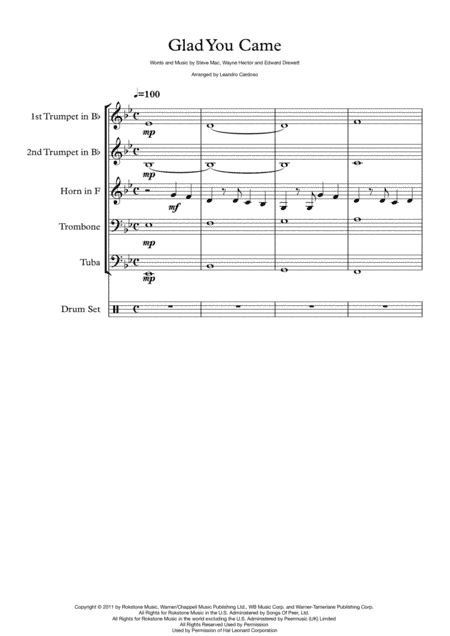 Glad You Came (arr. Leandro Cardoso)