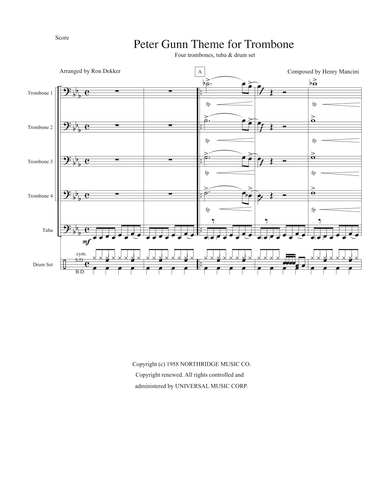 Peter Gunn (arr. Ronald Dekker)