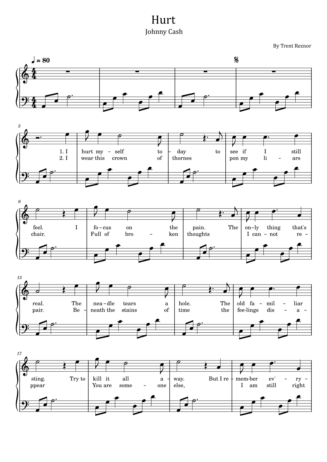 Hurt (arr. poon)