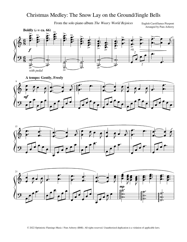 Christmas Medley (The Snow Lay on the Ground/Jingle Bells) (arr. Pam Asberry)