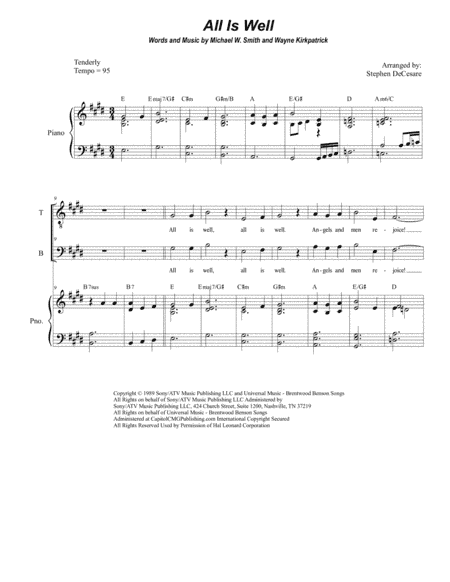All Is Well (arr. Stephen DeCesare)