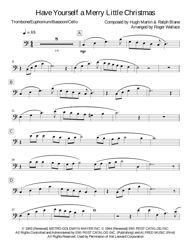 Have Yourself A Merry Little Christmas (arr. Roger Wallace)
