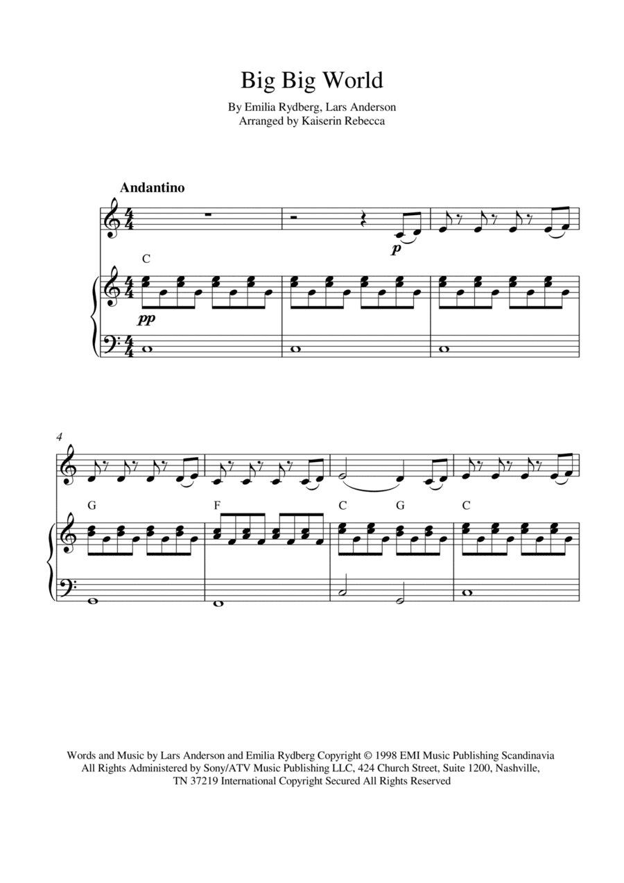 Big Big World (arr. Kaiserin Rebecca)