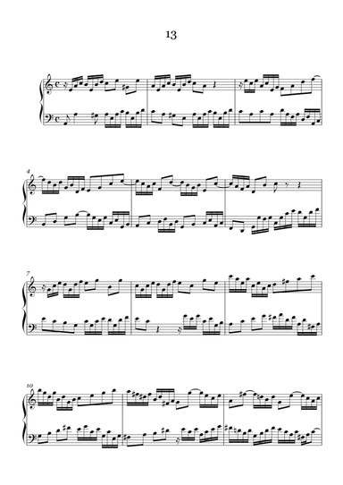 J.S.Bach:Two-Part Invention No.13