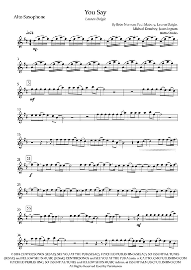 You Say (arr. Fabio Britto)