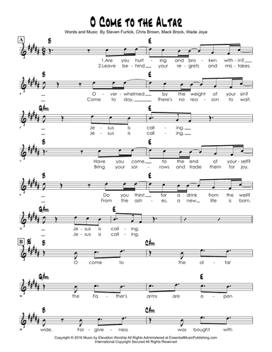 O Come To The Altar (arr. Brian Kim)