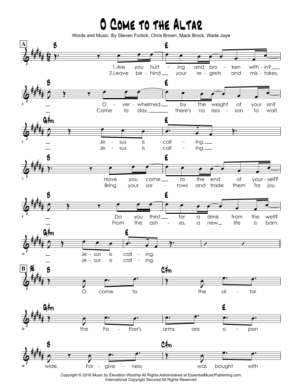 O Come To The Altar (arr. Brian Kim)