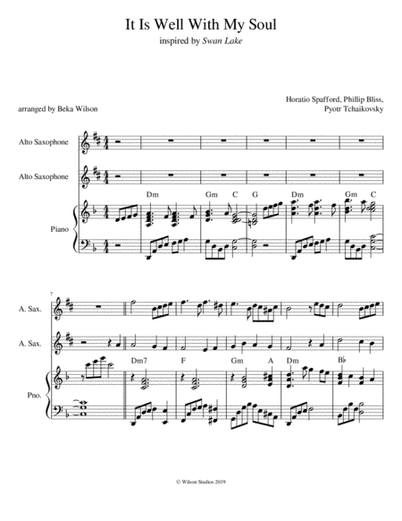 It Is Well (in the setting of Swan Lake) (arr. Beka Wilson)