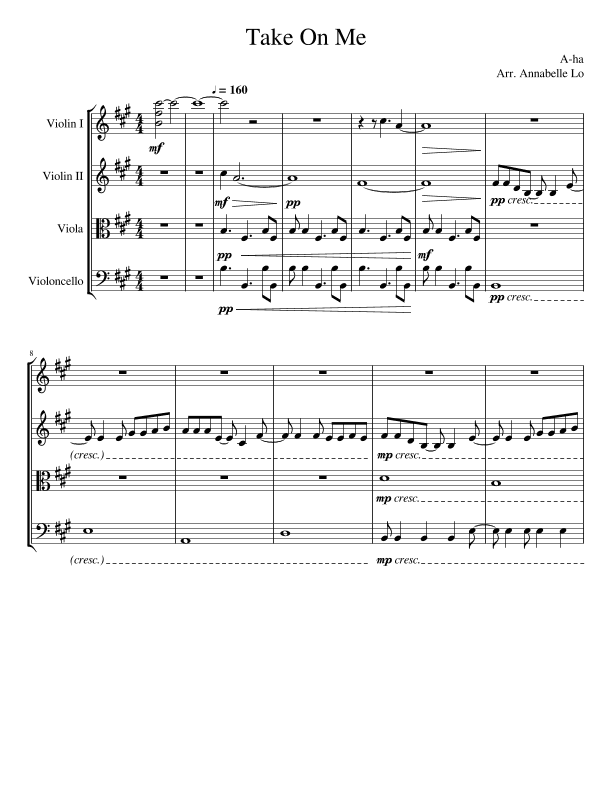 Take On Me (arr. Annabelle Lo)